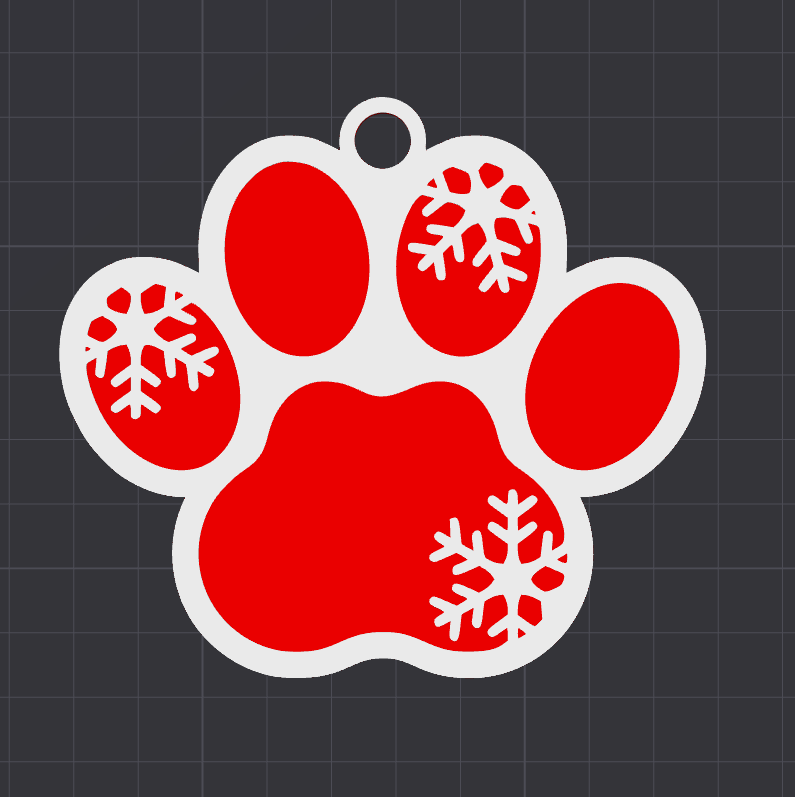 Dog Paw Ornament- Personalized