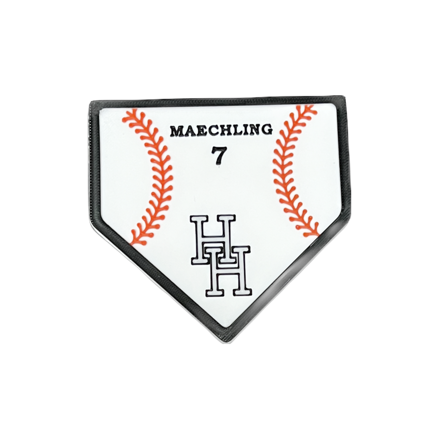 Custom Home Plate Baseball Tag