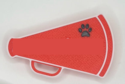Personalized Cheer Megaphone Bogg Tag