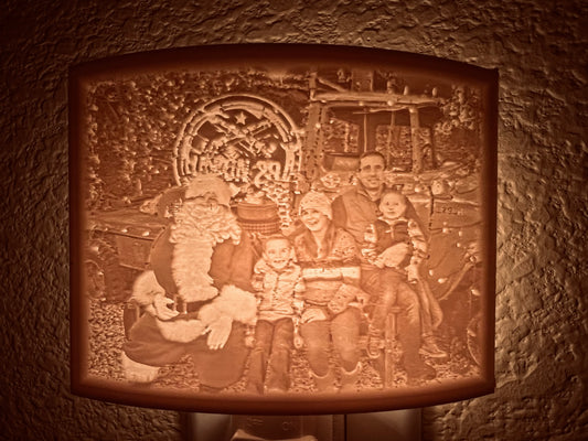 nightlight with family christmas picture
