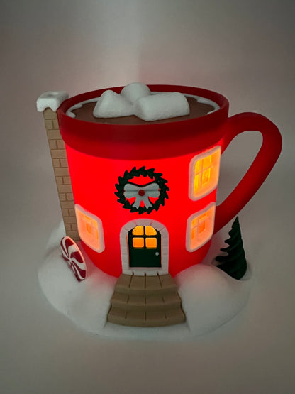Lighted Christmas Hot Chocolate Cup