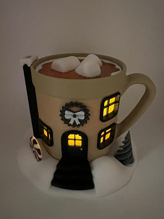 Lighted Christmas Hot Chocolate Cup
