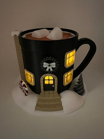 Lighted Christmas Hot Chocolate Cup