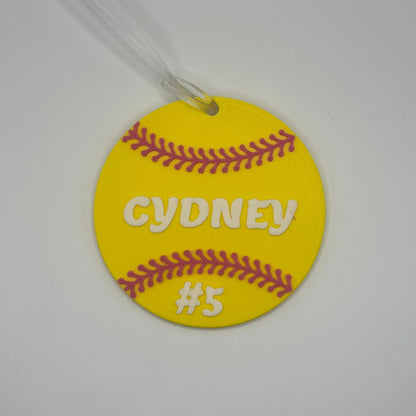 Softball Ornament- Personalized