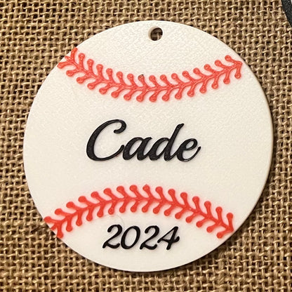 Baseball Ornament- Personalized