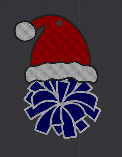 Santa Hat Cheer Ornament- Personalized