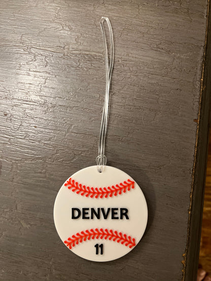 Personalized Baseball Tag