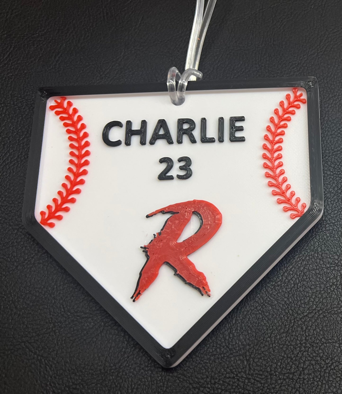 Custom Home Plate Baseball Tag