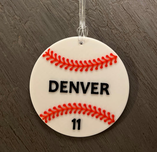 Personalized Baseball Tag