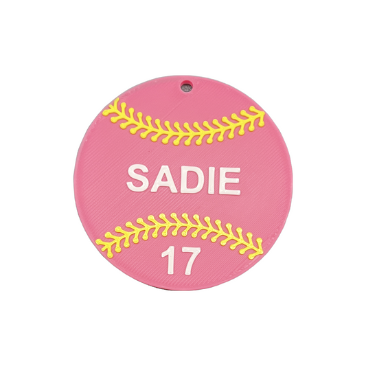 Personalized Softball Tag