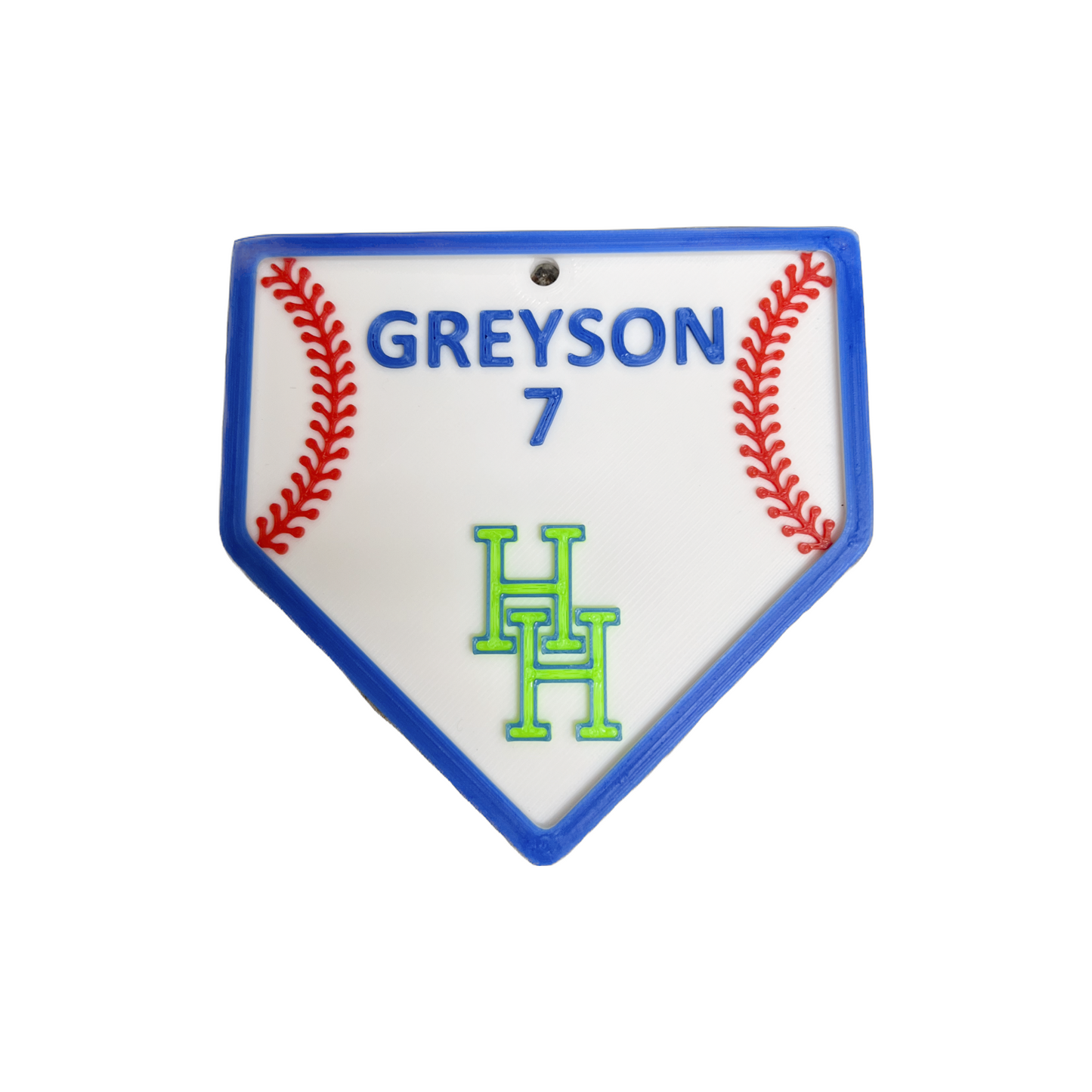Custom Home Plate Baseball Tag